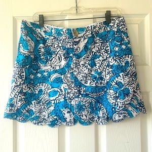 Lilly Pulitzer Colette skort with scalloped hem